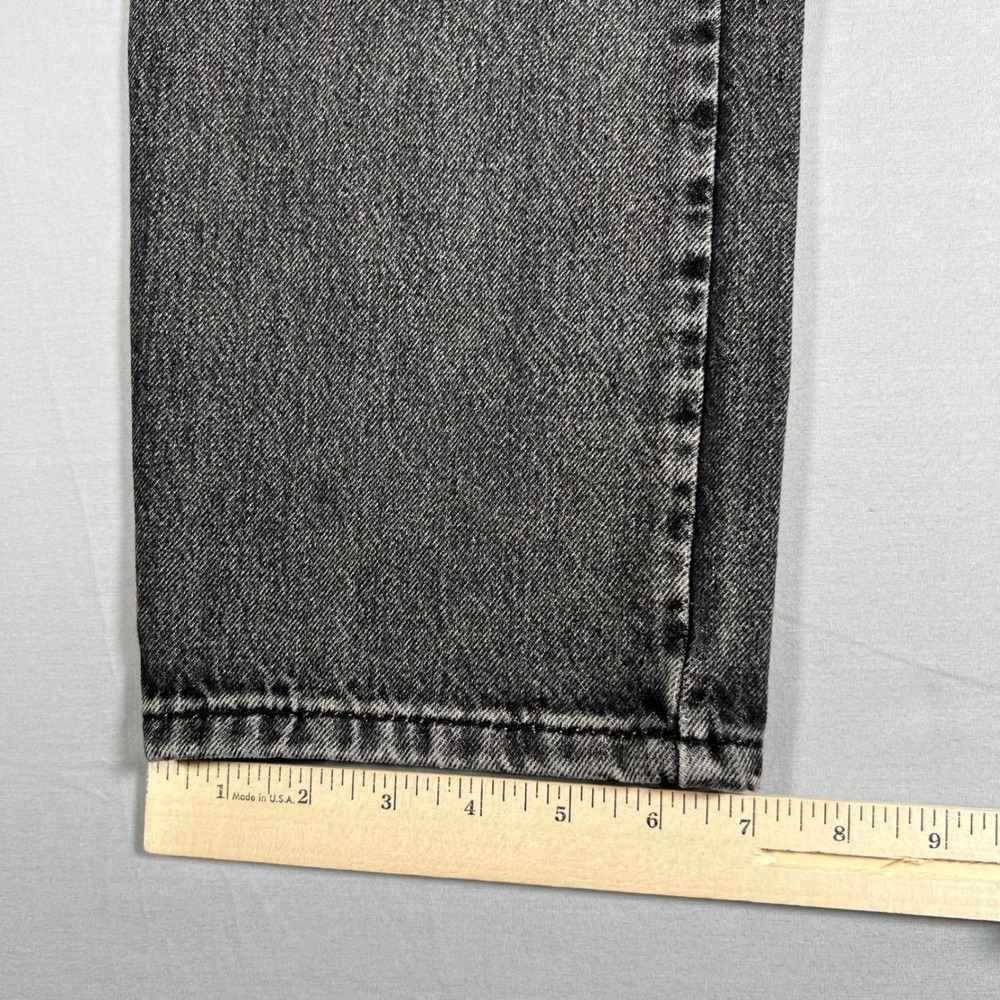 Levis 502 Jeans Mens 34x30 Gray Faded Denim Pants Grunge 90s Style - Picture 11 of 12